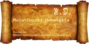 Malatinszki Donatella névjegykártya